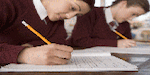 Pupils writing an exam